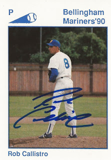 Rob Callistro 1990 Bellingham Mariners card