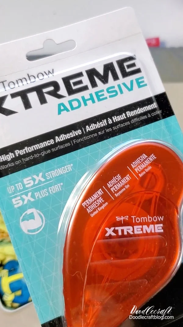 Now use the Tombow Xtreme Adhesive to adhere the metal sublimation print to the lunchbox, just a strip of adhesive on all 4 sides of the print will do it.