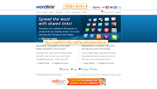 WordLinx - Kliko butonin Create Account