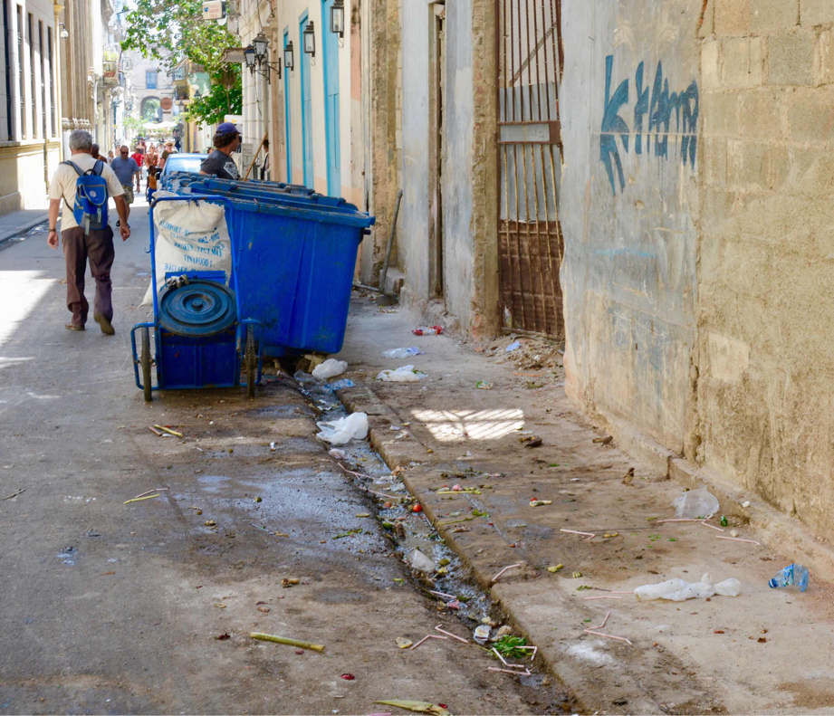 Havana street rubbish