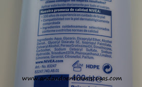 Aceite En Loción, Flor De Naranjo De Nivea, ingredientes