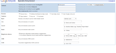 Google books speciális keresés