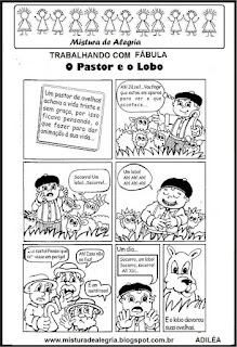 Fábula o pastor e o lobo