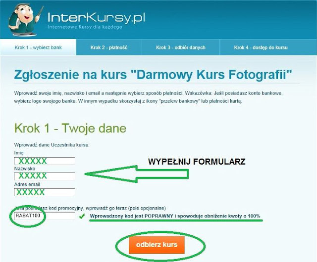 jak odebrać bezpłatny kurs