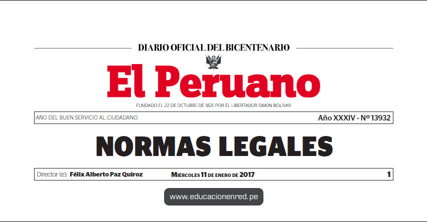 D. S. Nº 001-2017-EF - Dictan disposiciones reglamentarias para el otorgamiento de la Bonificación por Escolaridad - MEF - www.mef.gob.pe