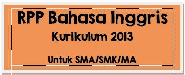 Contoh RPP Bahasa Inggris Kurikulum 2013  Hello!!