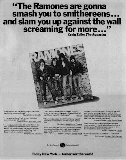 Publicidad disco debut Ramones