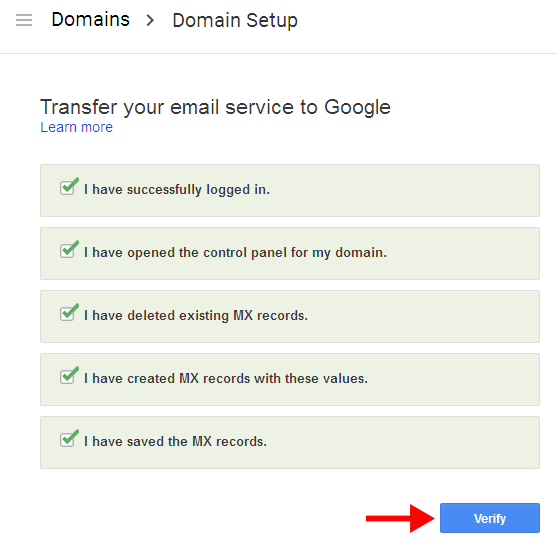 Domain setup