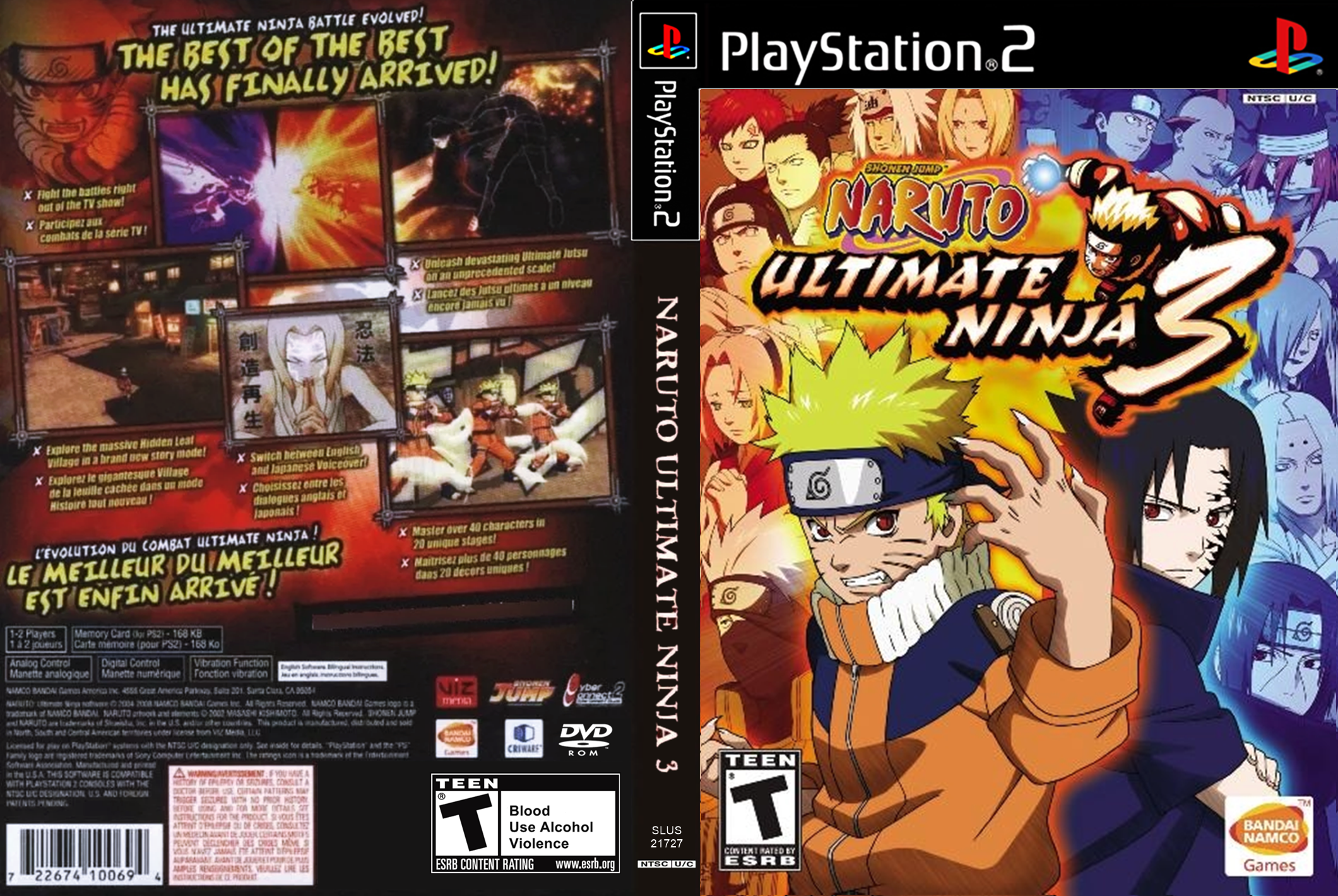 Naruto Ultimate Ninja 3 [REPRO-PACTH] - PS2 - Sebo dos Games - 10 anos!