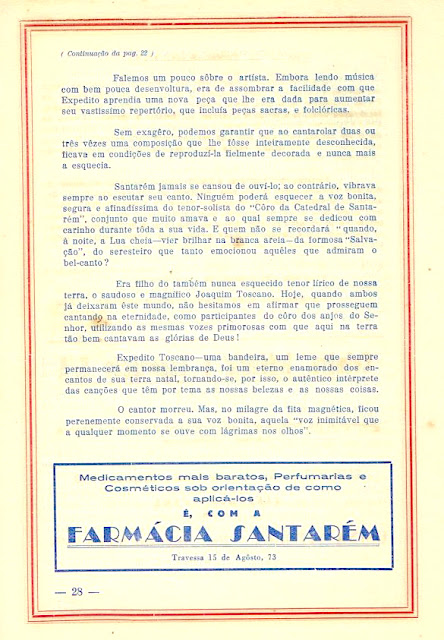 PROGRAMA DA FESTA DE NOSSA SENHORA DA CONCEIÇÃO - 1970 - PAG 28