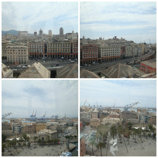 Gênova vista do Bigo - elevador panorâmico no porto antigo