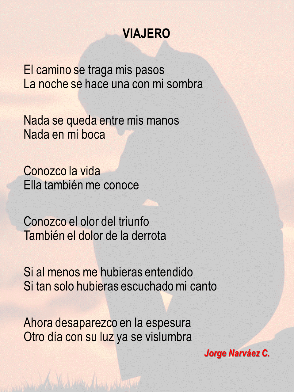 CUENTOS URBANOS Y OTROS POEMAS: VIAJERO