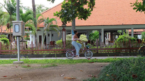 Bisa sepedaan di sepanjang pantai