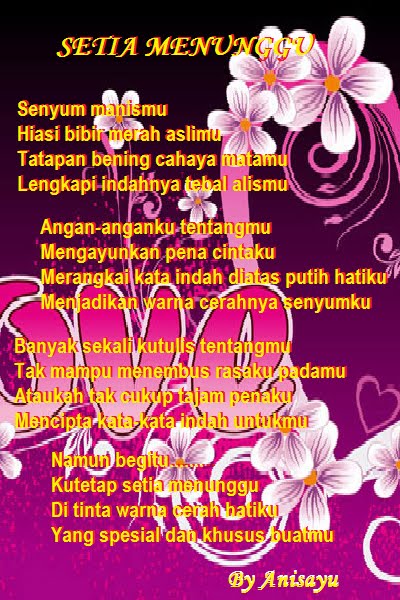 PUISI CINTA BY ANISAYU: Setia Menunggu