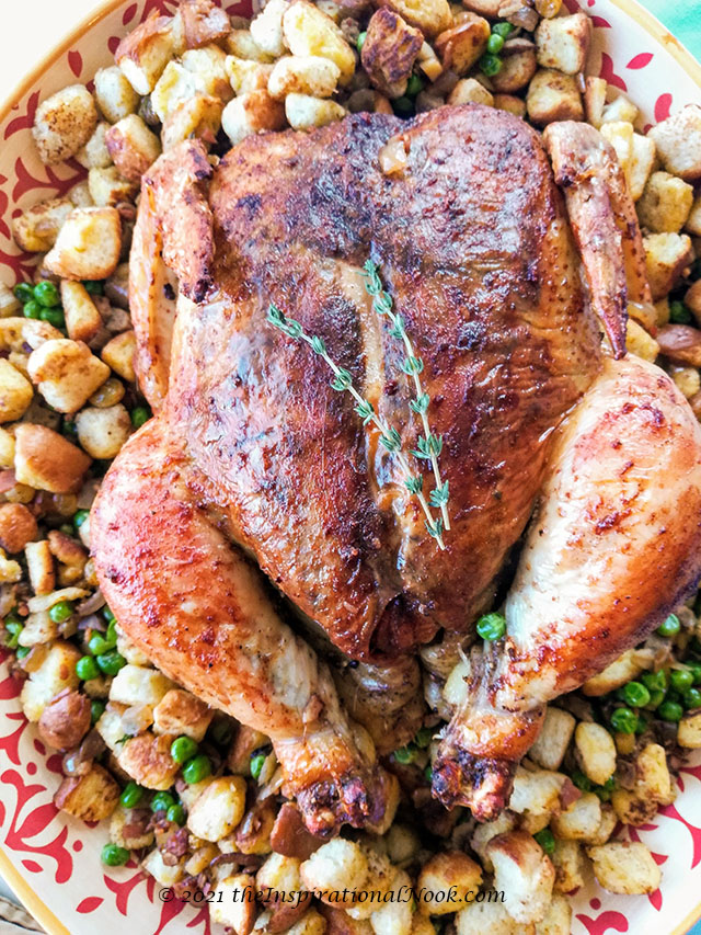 Anglo Indian Roast Chicken and stuffing