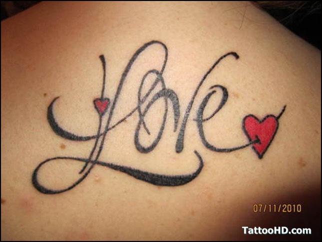 Simple Red Heart Tattoo