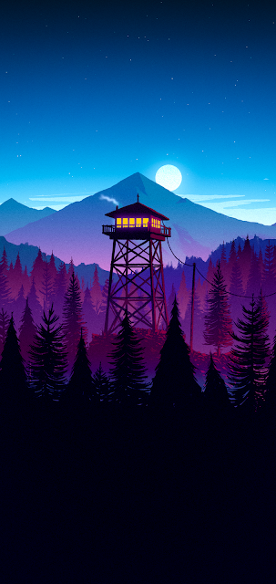 watchtower from firewatch game background wallpaper for phone