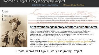 Women's Legal History Biography Project