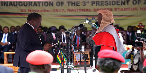 BREAKING:   Mnangagwa Sworn In As Zimbabwe’s New President