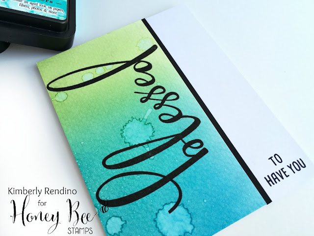 honey bee stamps | blessed | handmade card | distress inks | kimpletekreativity.blogspot.com