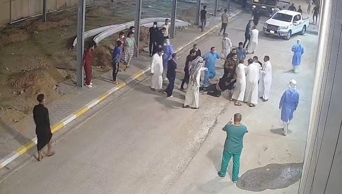 اعتقال 3 أشخاص اعتدوا على كادر طبي بإحدى مستشفيات بغداد - عراق جرافيك