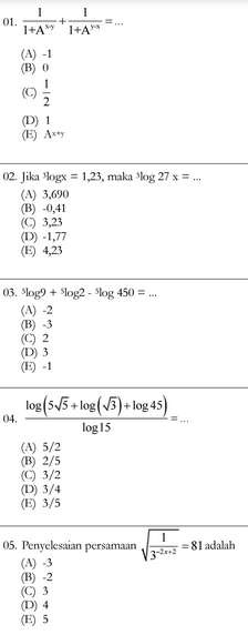Download Soal Siap Uts Matematika Kelas X Sma Semester 1 Terbaru Informasiguru Com