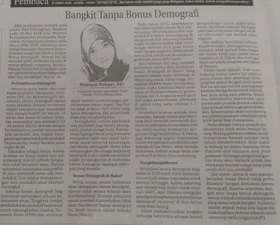 Bangkit Tanpa Bonus Demografi_Malut Post