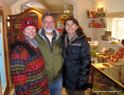 Laurie, Jeff and Margaret on a cold Bisbee morning.