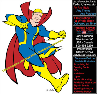 Order Superhero Cartoon Ads and Gifts