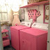 Pink Polka Dotted Washer and Dryer