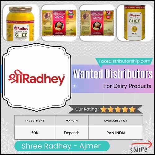 Wanted Distributors for Dairy Products