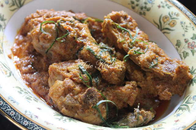 Rendang Ayam Cicah Dengan Nasi Impit Yang Sedap - Azie Kitchen