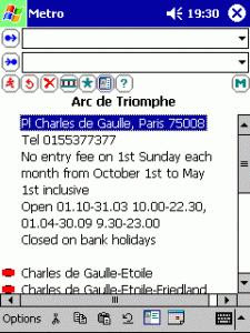 Guide Métro sur téléphone Windows mobile