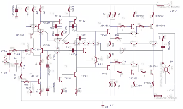 2sc5200 2sa1943 500watt Amplifier Circuit Diagram - 500watt Power Amplifier Circuit - 2sc5200 2sa1943 500watt Amplifier Circuit Diagram