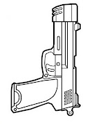 Pistola para colorear y pintar. Armas para colorear y pintar, Pistolas para . (pistola)