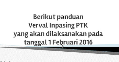 Panduan Verval Inpassing Kemenag tahun 2016