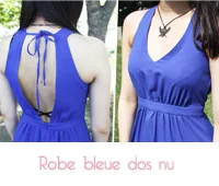 robe bleue dos nu