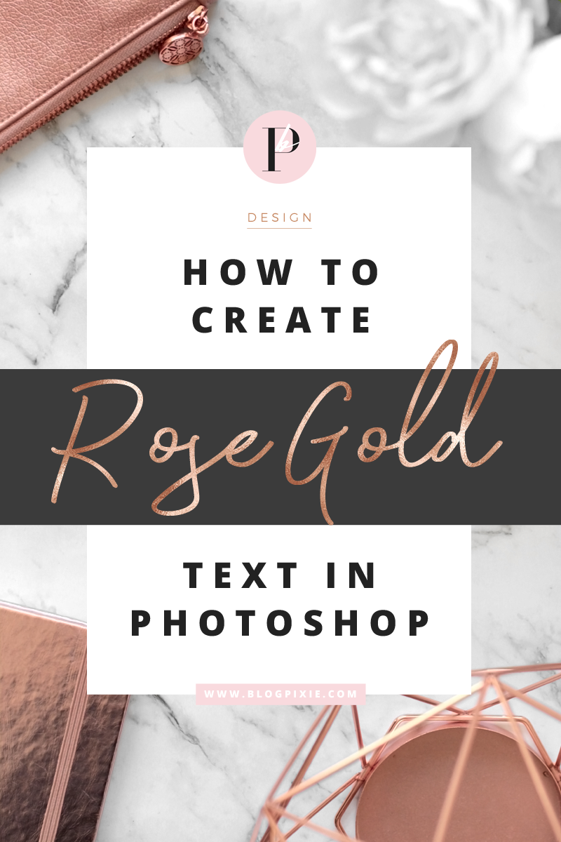 how to create rose gold foil text font photoshop