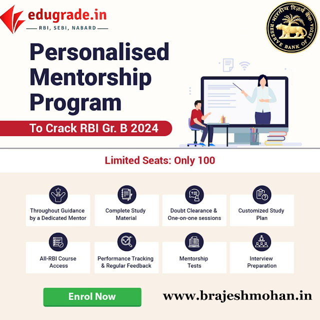 RBI Grade B 2024 Mentorship Course by Brajesh Mohan
