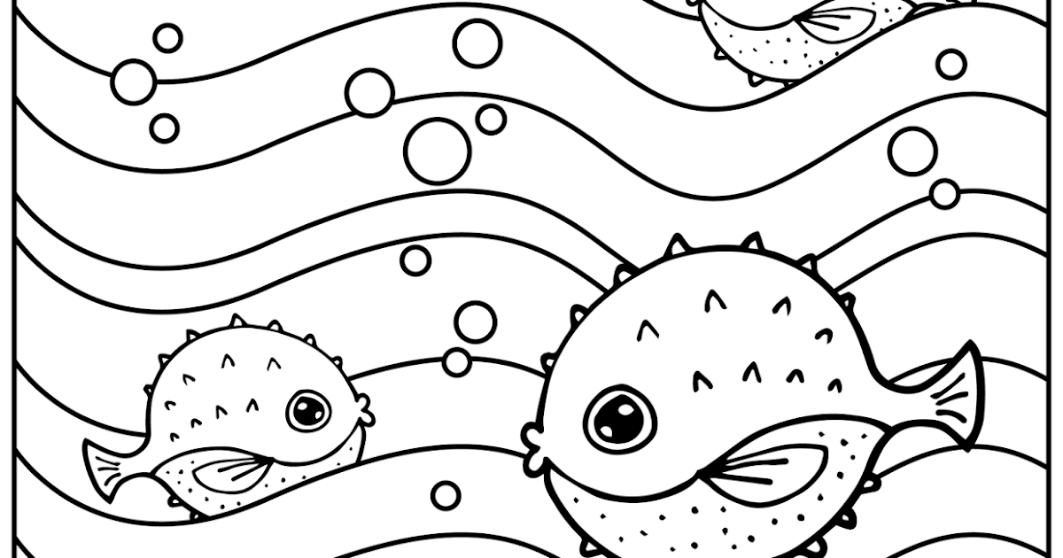 FREE Printable Coloring Page: Puffer Fish
