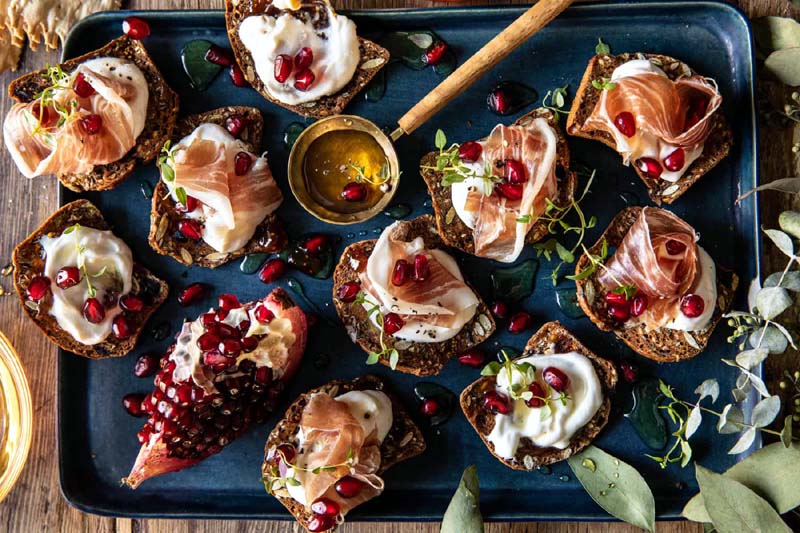 Honey Whipped Ricotta and Prosciutto Crackers