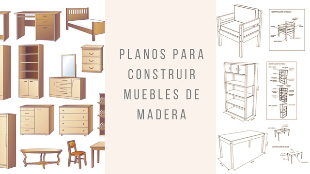 Conjunto de planos con diagramas fáciles incluye planos para armado de muebles