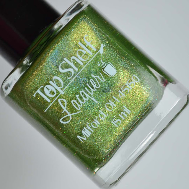 green holographic nail polish