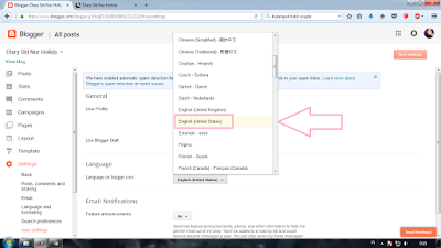 Merubah Bahasa di Blogger | Modul Blogger Pemula