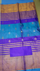 Uppada multi color jamdani handloom silk saree