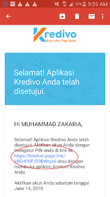 aplikasi kredivo android telah berhasil disetujui