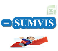 sumvis دالة لجمع الخلايا الظاهرة فقط