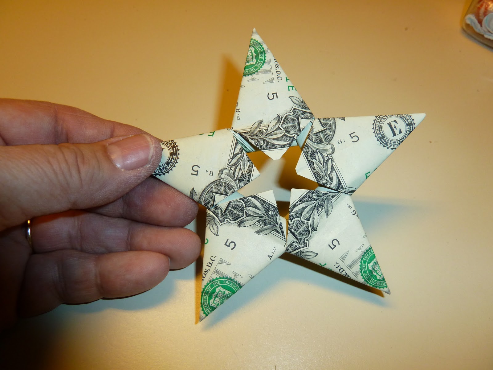 Make It Easy Crafts Easy Money Folded Five Pointed