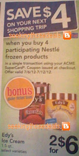 Edy's Ice Cream in the Acme ad - 2 for $6