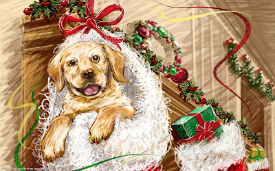 Christmas Dogs HD Desktop Wallpapers